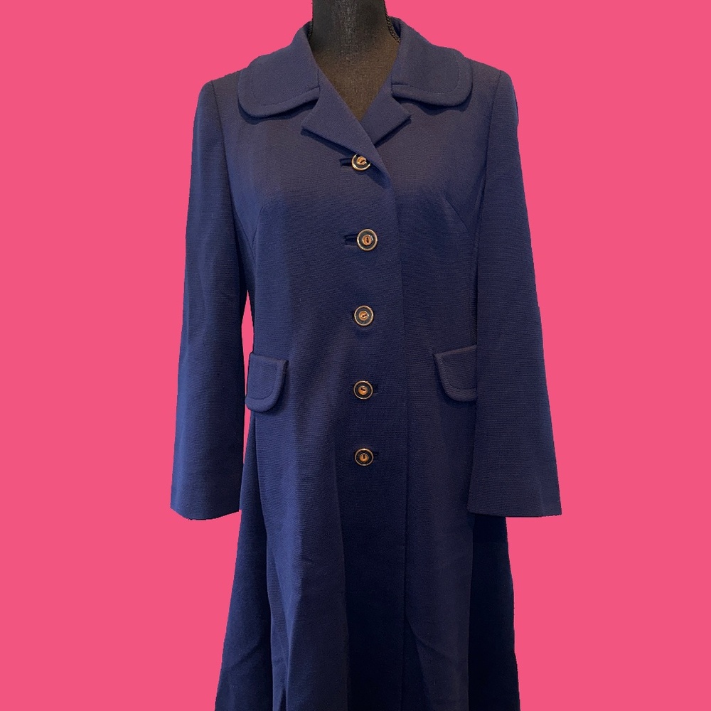 Vintage L.C. Mae’s Globetrotter Blue Coat Shower Repellent Union Made
